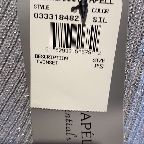 NWT Adrianna Papell Silver Beaded Twinset PS - Picture 15 of 15